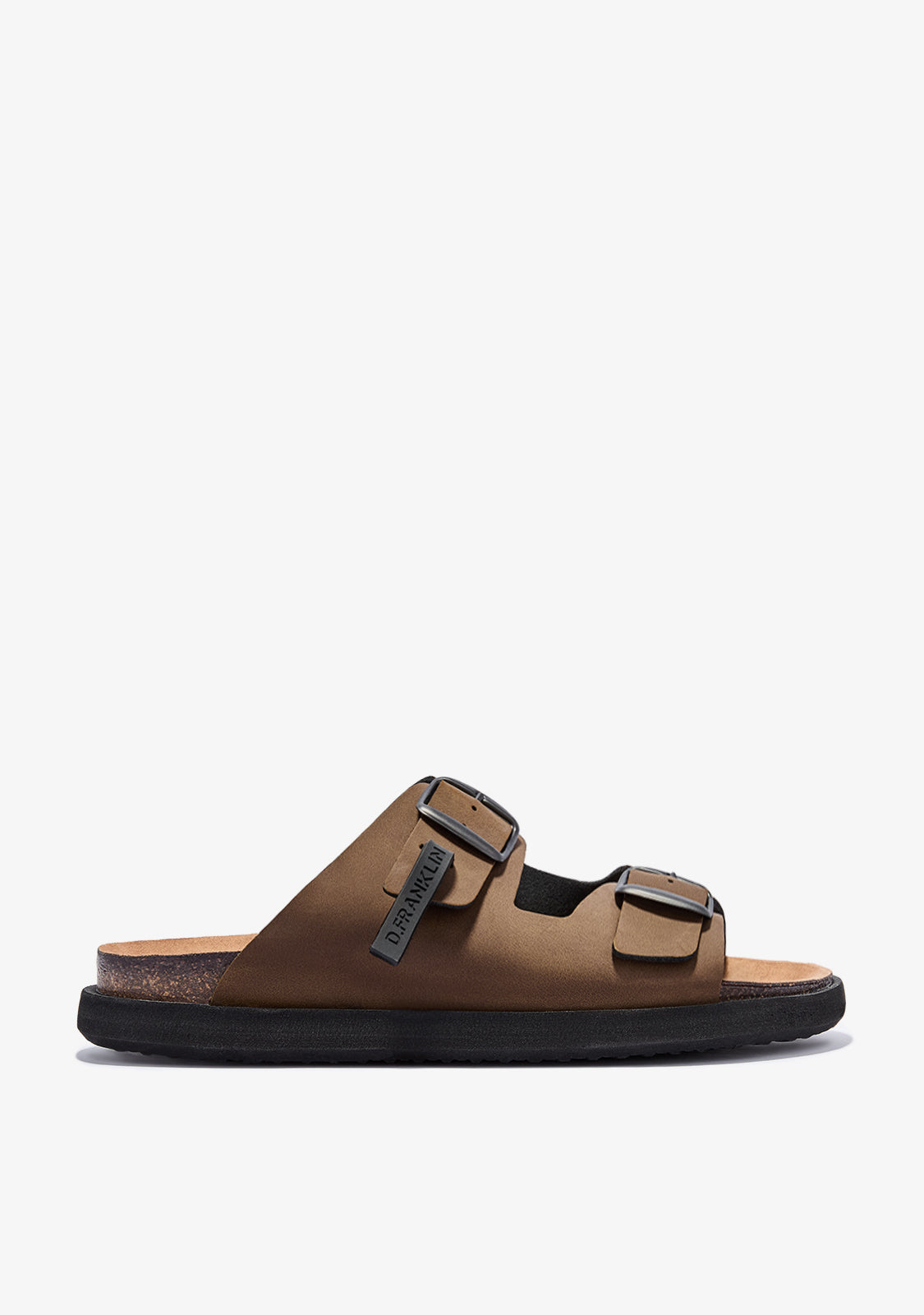 Vibe Sandals Buckle Brown Nobuck | D.Franklin