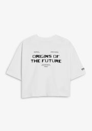Origins Cropped T-Shirt White / Black