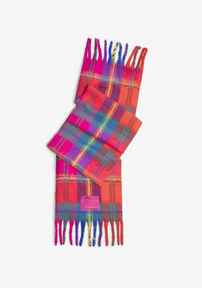 Nordic Basic Plaid Scarf Pink / Blue