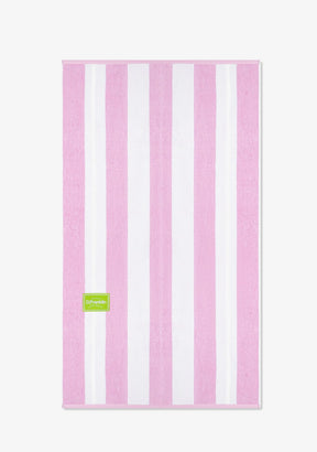 Old Money Jacquard Velour Beach Towel Pink