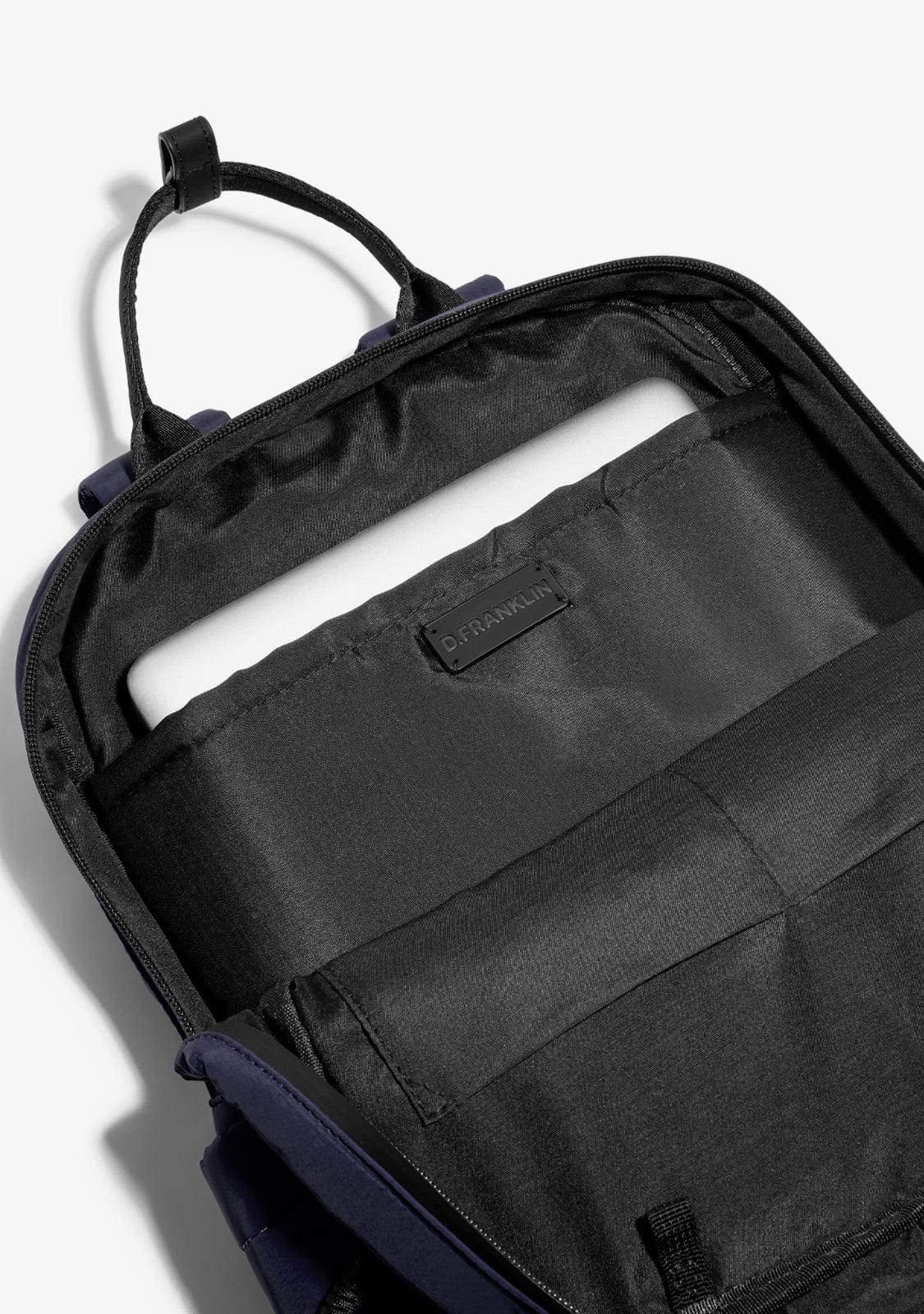 Multi-Pocket Nylon Backpack Navy