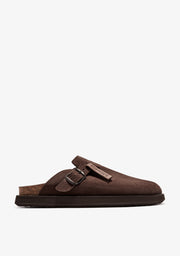 Vibe Sandals Clog Suede Chocolate