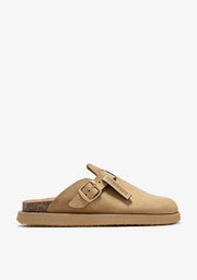 Vibe Sandals Clog Suede Sand