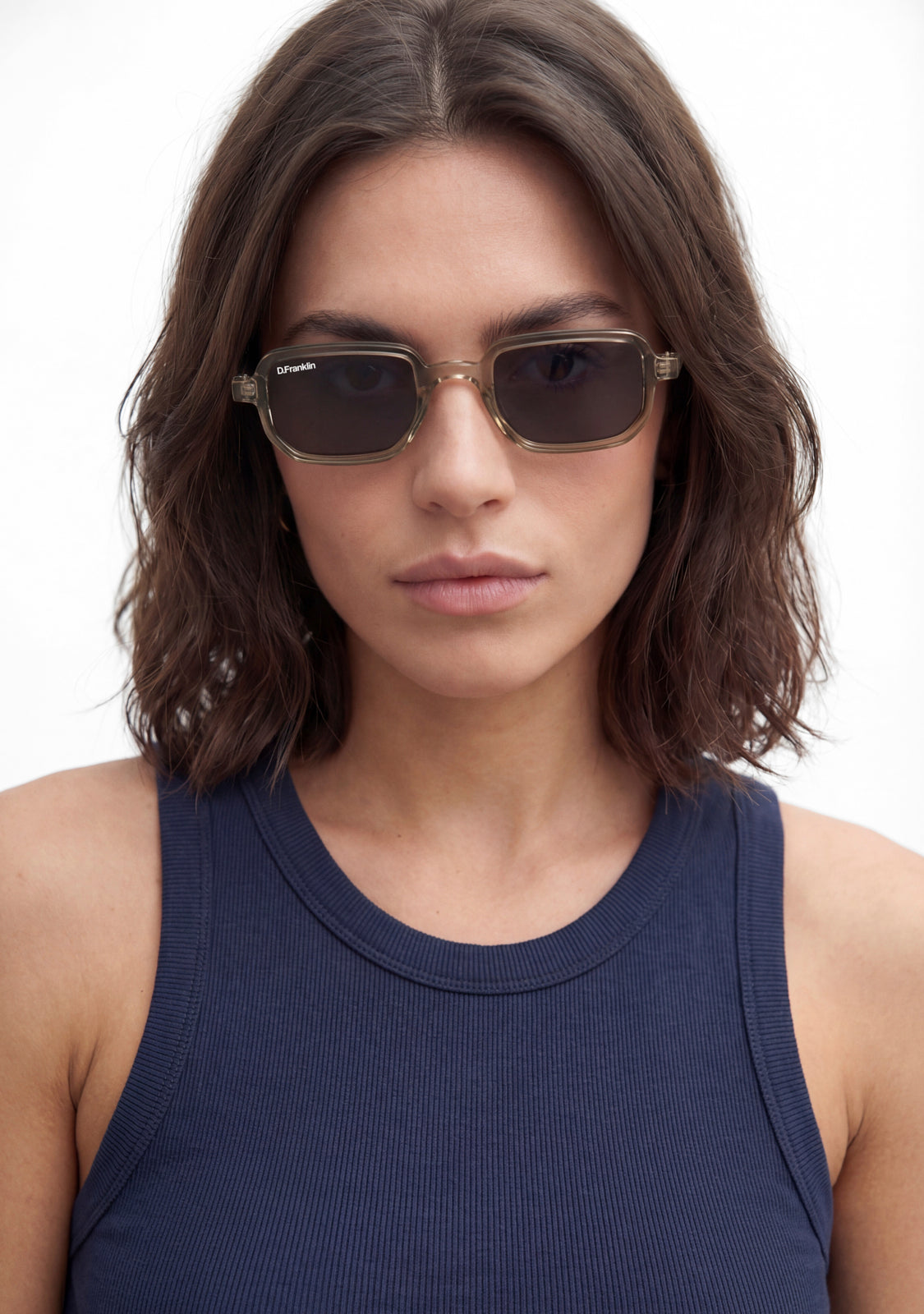 Gafas de sol rectangulares Jiggy Transparentes | D.Franklin®