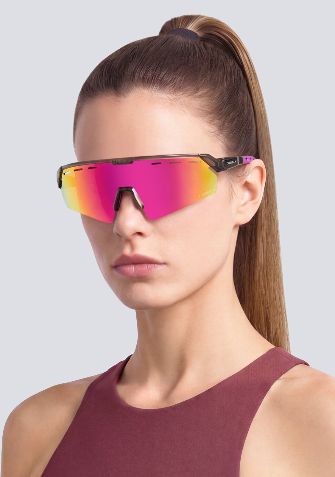 Sports Sunglasses Thunder Fifty Low Dark Grey / Mirror Purple | D