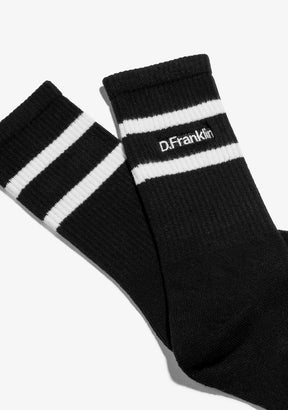 DF 2 Stripes Socks Black