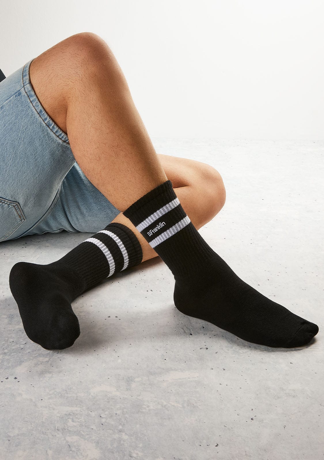 DF 2 Stripes Socks Black