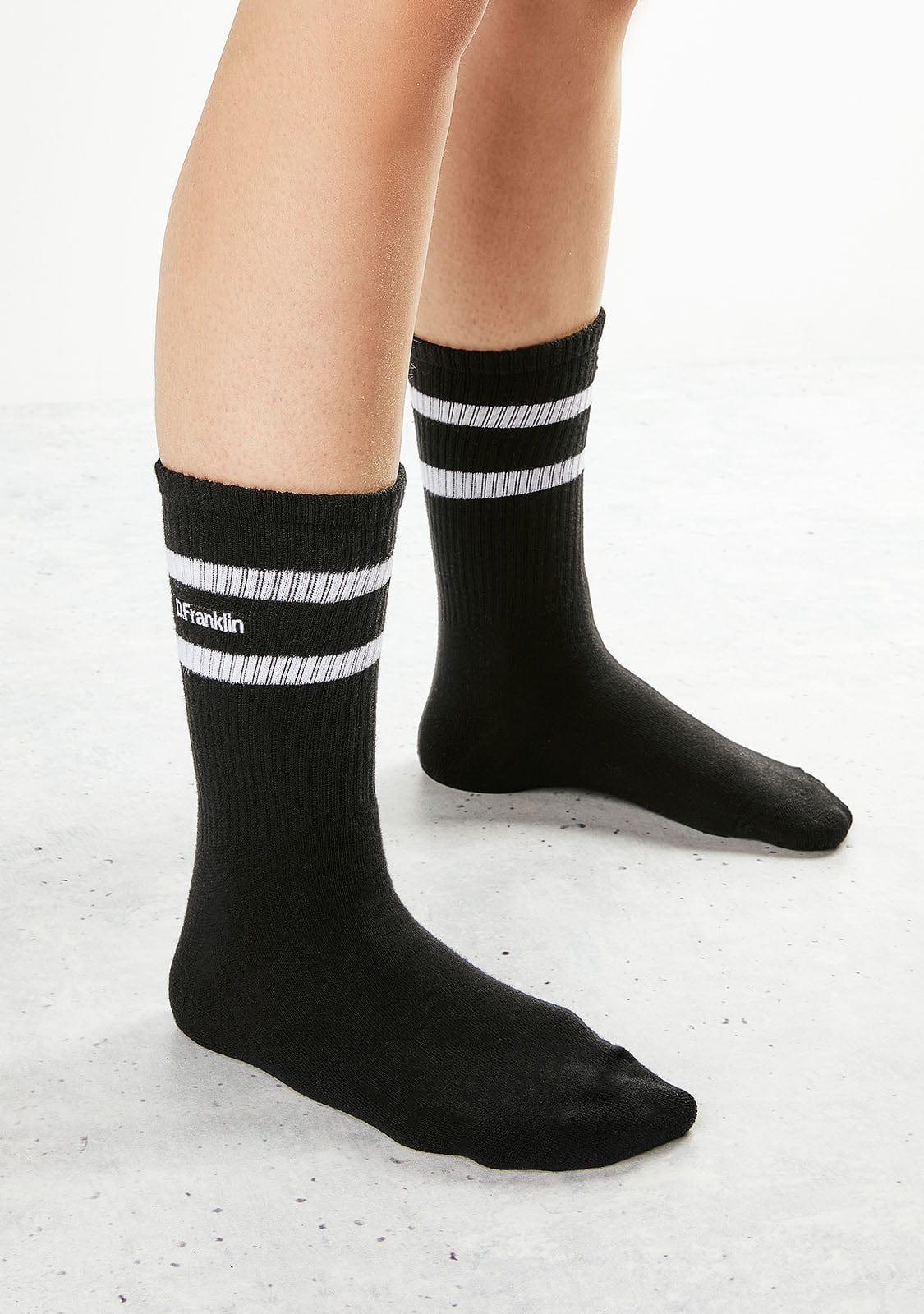 DF 2 Stripes Socks Black