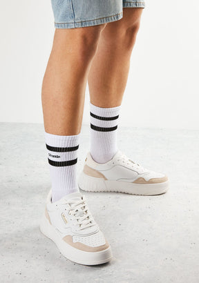 DF 2 Stripes Socks White