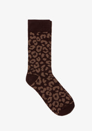 Leopard Socks Brown