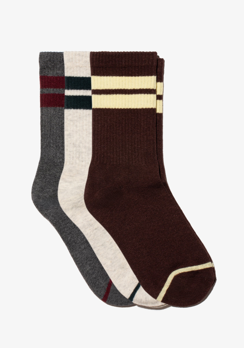 Retro 2 Stripes Socks Pack Multi
