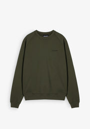Crew Neck Army Green Sweatshirt