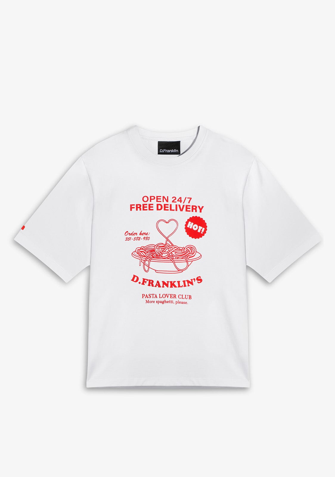 Pasta Lover T-Shirt White / Red