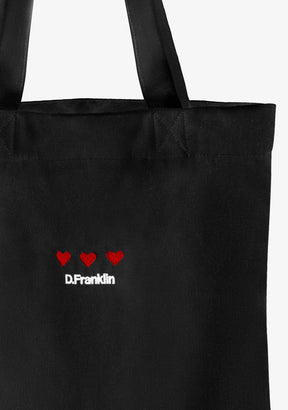 Tote Bag From Heart Black