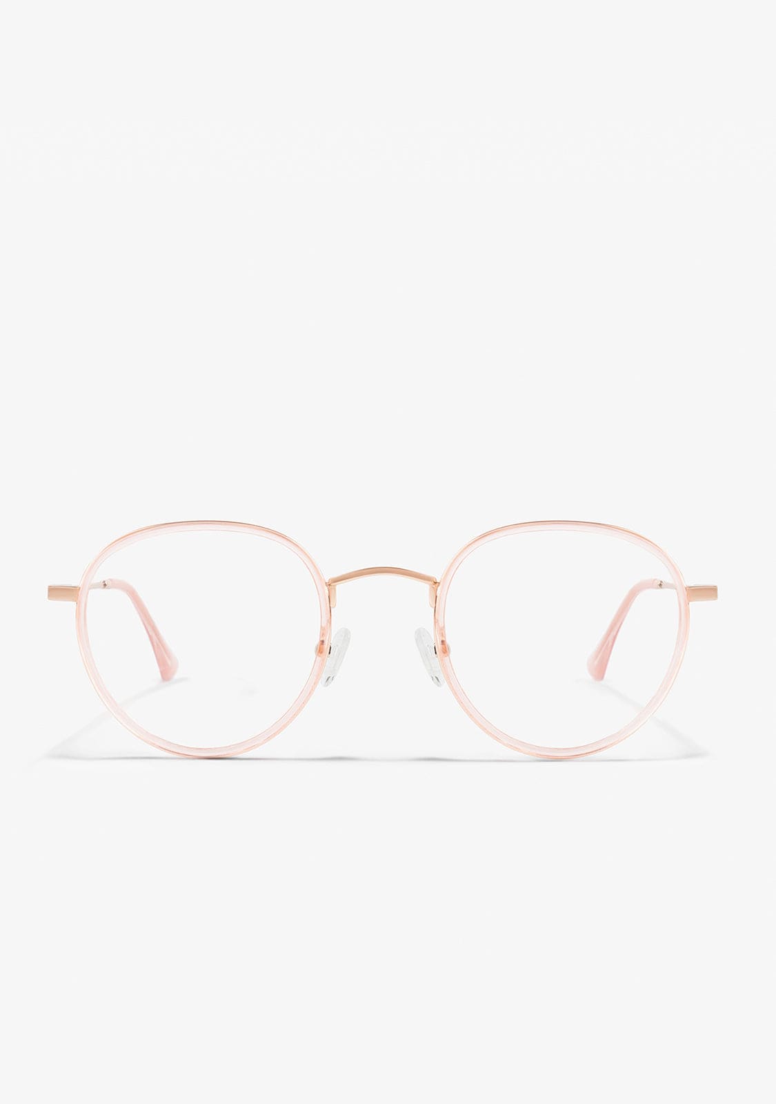Walker Round Blue Block / Rose Gold