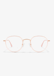 Walker Round Blue Block / Rose Gold