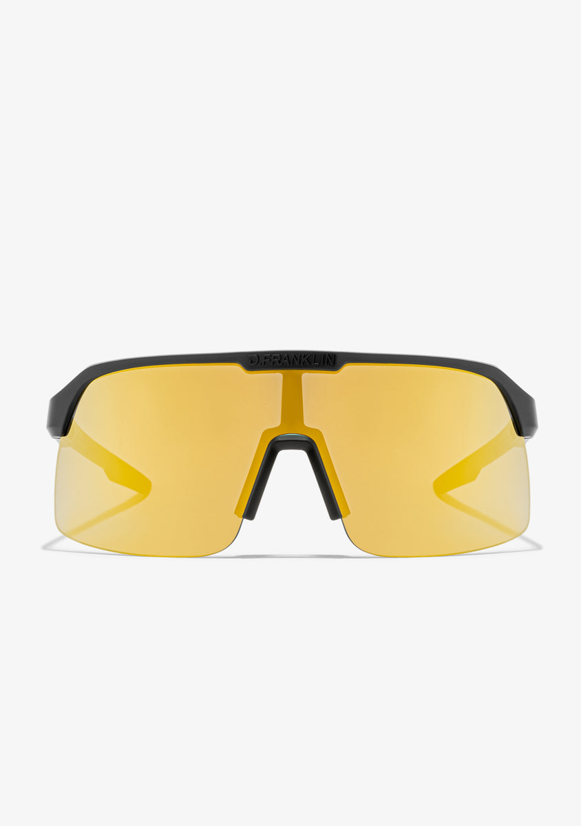 Sports Sunglasses Wind Fifty Black & Gold | D.Franklin®