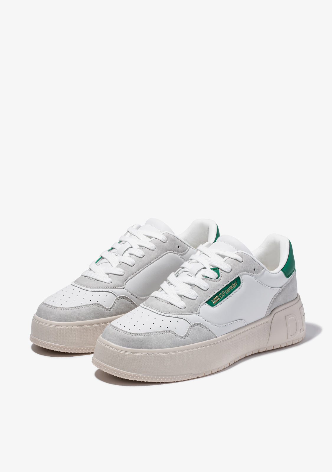 D Franklin Zapatillas En Rebajas Hombre Low Court Basic White Green